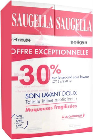 SAPONE INTIMO LIQUIDO SAUGELLA 2 X 250ML POLYGIN CAMOMILLA