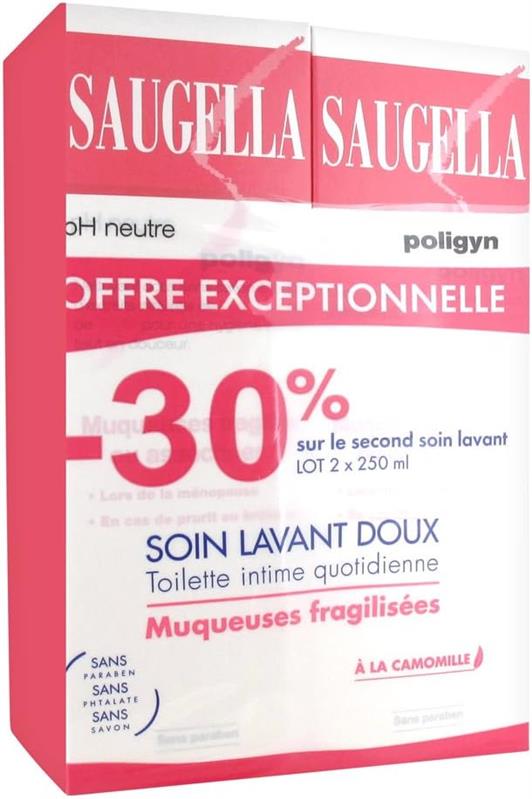SAPONE INTIMO LIQUIDO SAUGELLA 2 X 250ML POLYGIN CAMOMILLA
