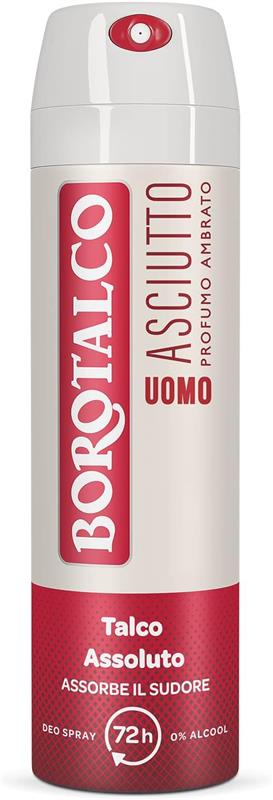BOROTALCO SET DEO SPRAY 150 ML NEW UOMO + ASCIUTTO PROFUMO AMBRATO