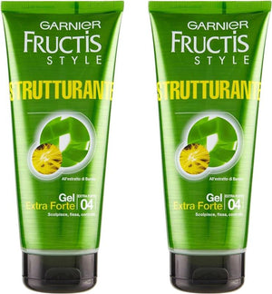 FRUCTIS SET 2 CONFEZIONI  GEL FISSANTE PER CAPELLI EXTRA FORTE STRUCTURING DA 200 ML L'UNO