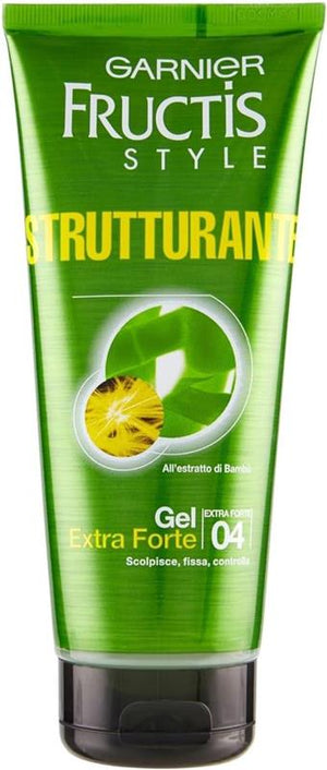FRUCTIS SET 2 CONFEZIONI  GEL FISSANTE PER CAPELLI EXTRA FORTE STRUCTURING DA 200 ML L'UNO