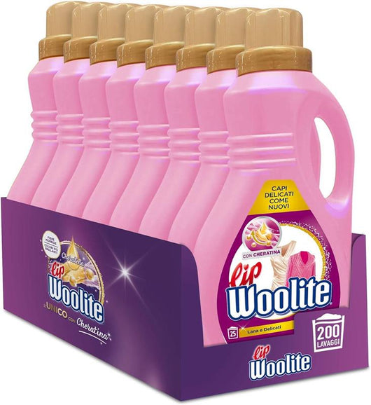 LIP WOOLITE SET 8 PZ LIQUIDO 25 LAVAGGI 1,5LT.CLASSICO SPECIFICO PER LANA E DELICATI