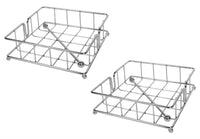 KIT SET 2 PZ MAURY'S SILVER PORTA TOVAGLIOLI IN ACCIAIO 18 X 6 CM