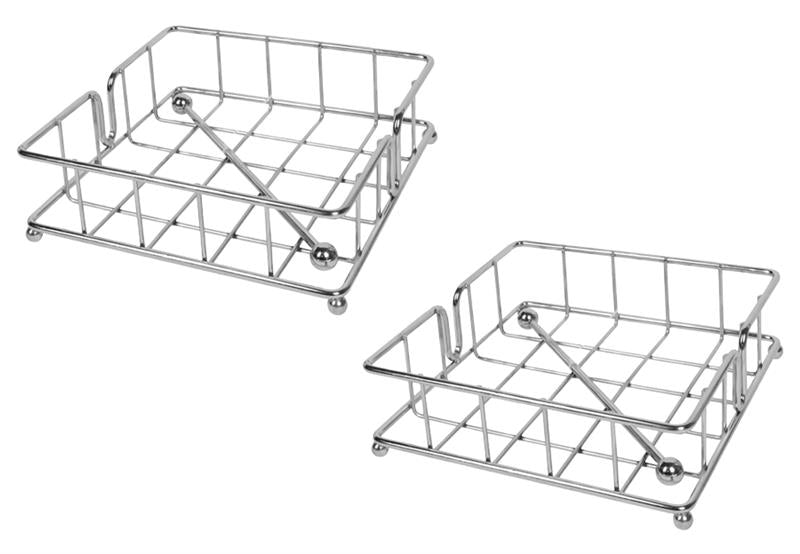 KIT SET 2 PZ MAURY'S SILVER PORTA TOVAGLIOLI IN ACCIAIO 18 X 6 CM
