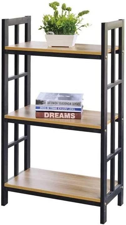 SCAFFALE MODULARE IN LEGNO RETTANGOLARE CON 3 RIPIANI 59 X 30 X H105 CM