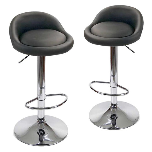 SET 2 SGABELLI PARIGI CON SEDUTA IMBOTTITA 38 X 68/89 CM IN COLORE NERO