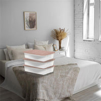 SET 3 PZ BOX SCATOLA SOTTO LETTO DA 60X40XH14CM IN PLASTICA CON COPERCHIO ROSA