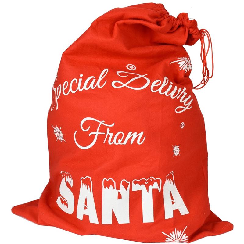 KIT SET 2 PZ MAURY'S SACCO DI BABBO NATALE ROSSO 60 X 90 CM