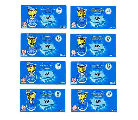 240 RAID PIASTRINE RICARICA PER 30 NOTTI LAMINATE IN CONFEZIONI DA 30