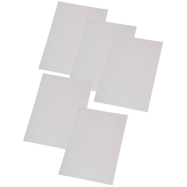KIT SET 5 PZ MAURY'S 20 FOGLI PROTOCOLLO QUADRETTI 5MM PER SCUOLA E UFFICIO