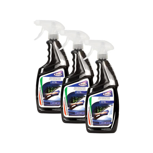 KIT SET 3 PZ MAURY'S SPRAY AUTO VETRO  PULITO 750 ML