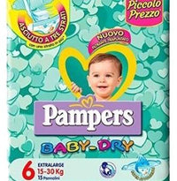 90 PAMPERS BABY DRY X/LARGE 6X15PZ