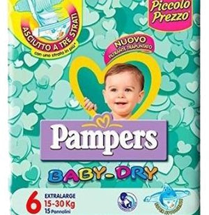 90 PAMPERS BABY DRY X/LARGE 6X15PZ