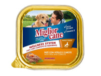 SET 18 CONFEZIONI MIGLIOR CANE PATE' CON VITELLO E CAROTE 300 GRAMMI
