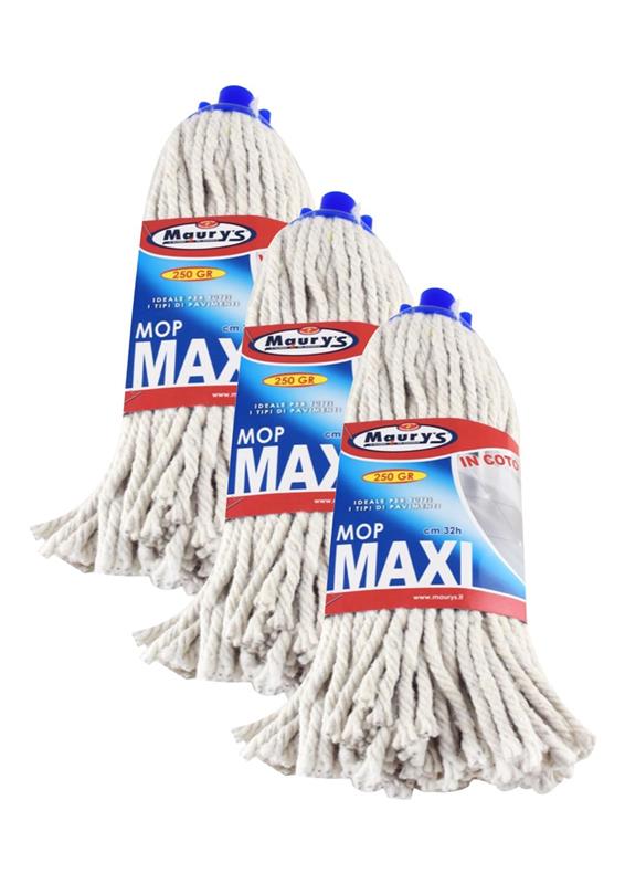 KIT SET 3 PZ MAURY'S MOP MAXI IN COTONE 32CM