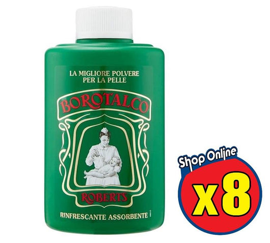 8 ROBERTS BOROTALCO IN POLVERE FORMULA ORIGINALE PER ADULTI E BAMBINI DA 200 GR
