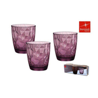 BORMIOLI DIAMOND BICCHIERE ACQUA 3 PZ PURPLE