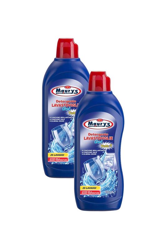 KIT SET 2 PZ MAURY'S DETERSIVO LAVASTOVIGLIE GEL 650ML