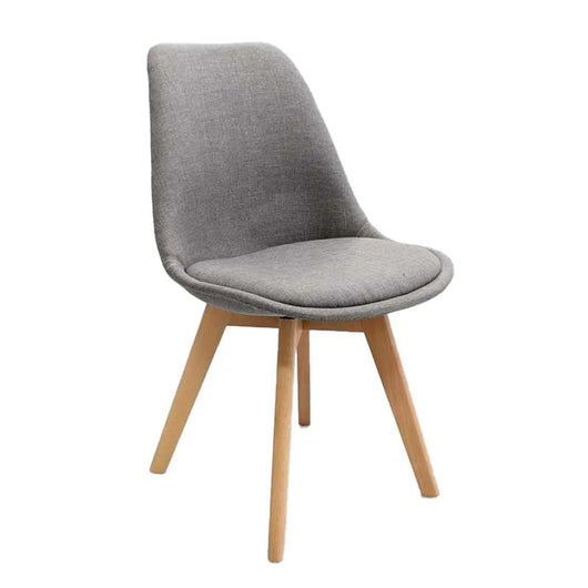 SET 4 SEDIA OSLO IN TESSUTO CON SEDUTA IMBOTTITA 54 X 48 X 84 CM COLORE GRIGIO