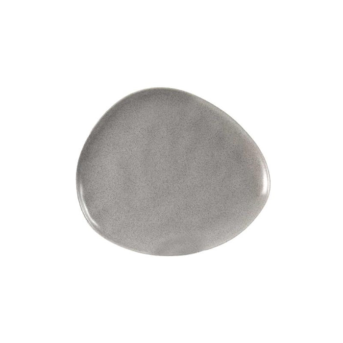 SET 6 PIATTI PIANI IN CERAMICA DA 30 CM IN COLORE GRIGIO AD EFFETTO MARMO