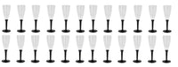 FLUTE CON BASE NERA IN CONFEZIONE DA 24 PEZZI REALIZZATI IN PLASTICA