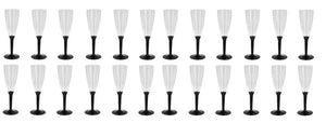 FLUTE CON BASE NERA IN CONFEZIONE DA 24 PEZZI REALIZZATI IN PLASTICA