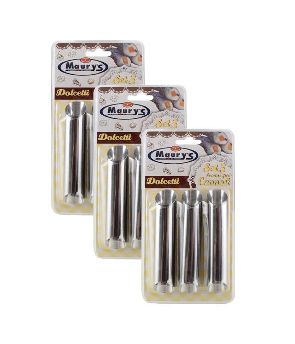 KIT SET 3 PZ MAURY'S DOLCETTI SET 3 FORME PER CANNOLI