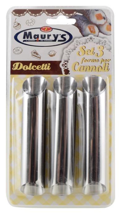 KIT SET 3 PZ MAURY'S DOLCETTI SET 3 FORME PER CANNOLI