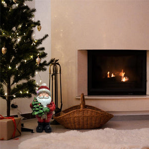 MA MAISON BABBO NATALE CON ALBERO E LED ALTEZZA DA 40 CM