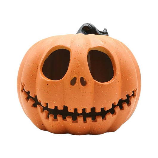 ZUCCA A TESCHIO CON LED 23X20 H CM COLORE ARANCIONE E NERO