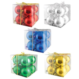 MA MAISON BOX DA 8 SFERE PER ALBERO DA 10 CM IN COLORAZIONE ASSORTITA