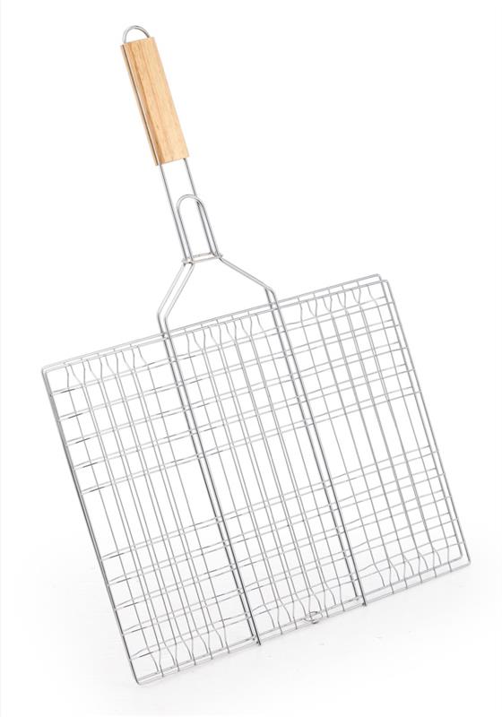 MAURY'S GRATICOLA IN ACCIAIO CON MANICO IN LEGNO 30 X 41 CM