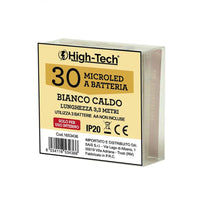 HIGH-TECH FILO CON 30 MICROLED A BATTERIA IN COLORE BIANCO CALDO