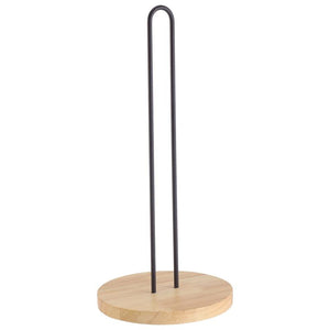 MAURY'S WOODY PORTA ROTOLO 15 X 33 CM CON BASE IN LEGNO