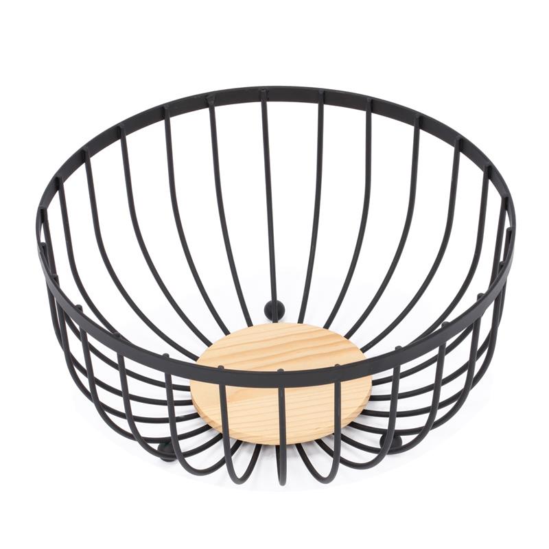MAURY'S WOODY CENTRO TAVOLA A CESTINO BICOLOR LEGNO E NERO