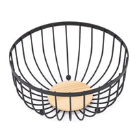 MAURY'S WOODY CENTRO TAVOLA A CESTINO BICOLOR LEGNO E NERO