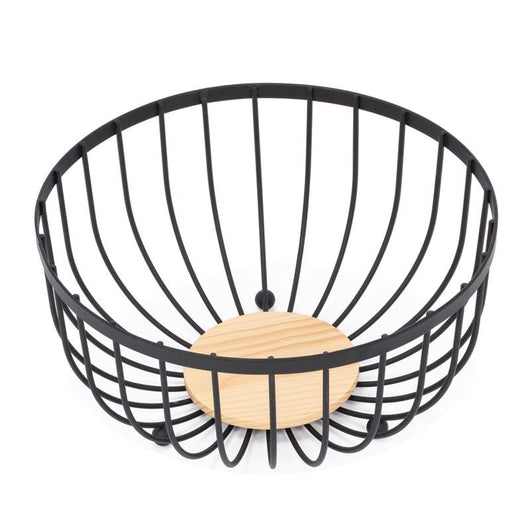 MAURY'S WOODY CENTRO TAVOLA A CESTINO BICOLOR LEGNO E NERO