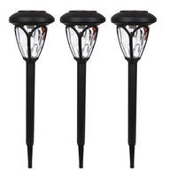 HIGH-TECH SET DI 3 LAMPADE SOLARI TONDE 10 X 40 CM COLORE NERO