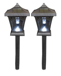 HIGH-TECH SET DI 2 LAMPADE SOLARI 11 X 11 X 43 CM COLORE NERO