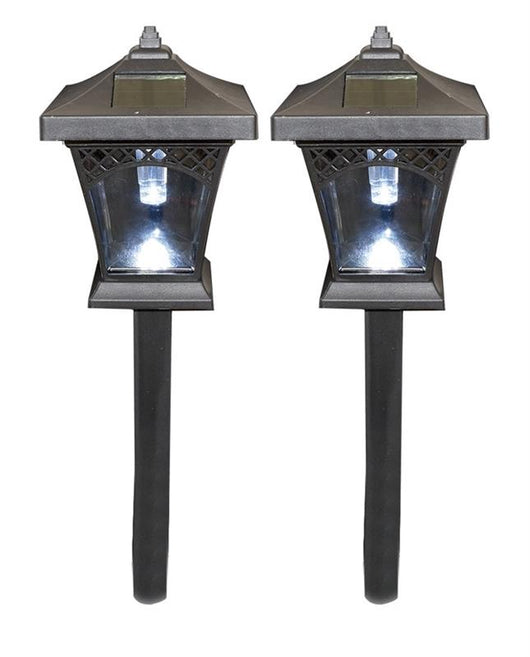 HIGH-TECH SET DI 2 LAMPADE SOLARI 11 X 11 X 43 CM COLORE NERO