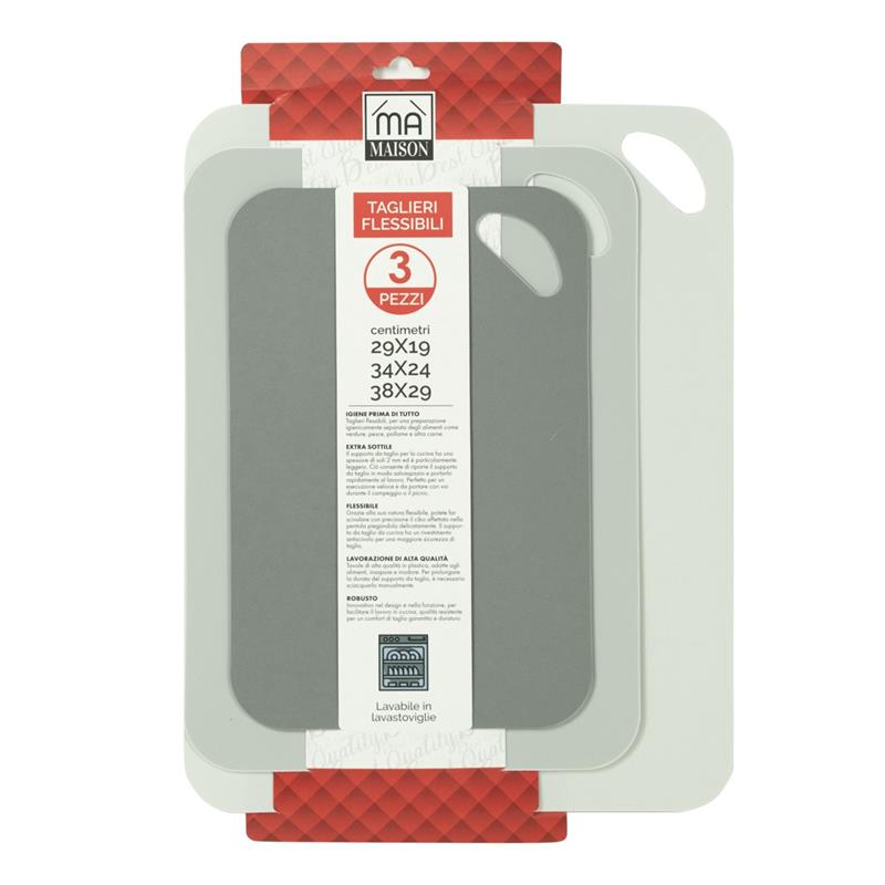 SET 3 TAGLIERI FLESSIBILI - UTENSILI PRATICI E FUNZIONALI PER UNA CUCINA MODE