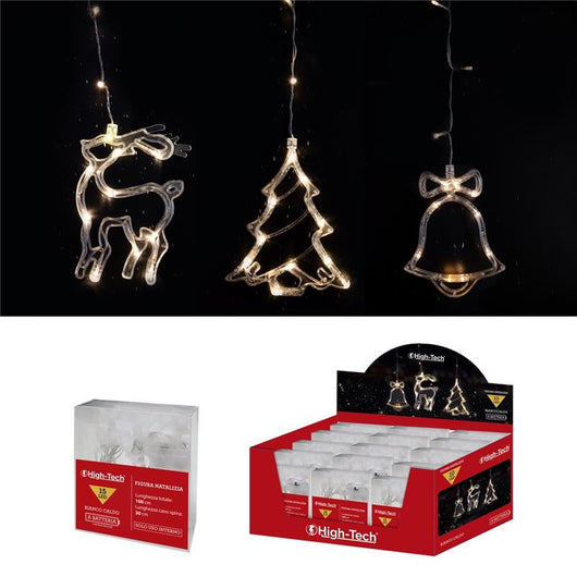 HIGH TECH FIGURA NATALIZIA 15 LED A BATTERIA COLORE LUCE CALDA