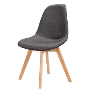 SEDIA DA ARREDO DARK GREY CON STRUTTURA IN LEGNO E SEDUTA MORBIDA