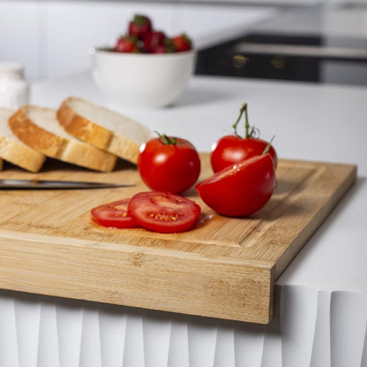 Asse per Impastare Legno di Bambù 38x26 H3cm Preparazione Dolci Pizza Pasta