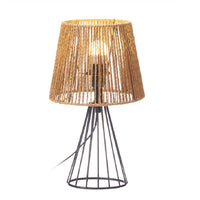 Lampada in Metallo e Corda Lume E27 max 40watt 22x22 H 39 cm Design Moderno