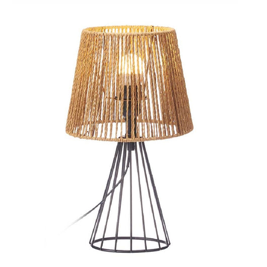 Lampada in Metallo e Corda Lume E27 max 40watt 22x22 H 39 cm Design Moderno