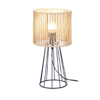 Lampada in Metallo e Corda Lume E27 max 40watt 20x17 H 39 cm Design Moderno