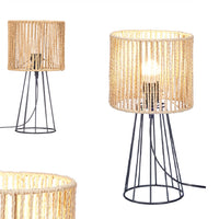 Lampada in Metallo e Corda Lume E27 max 40watt 20x17 H 39 cm Design Moderno