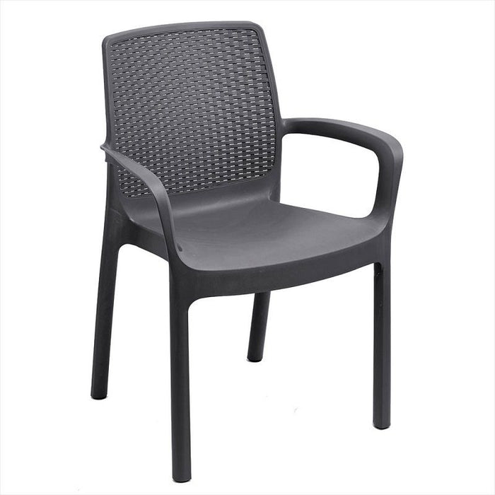 Sedia Regina con Braccioli effetto Rattan