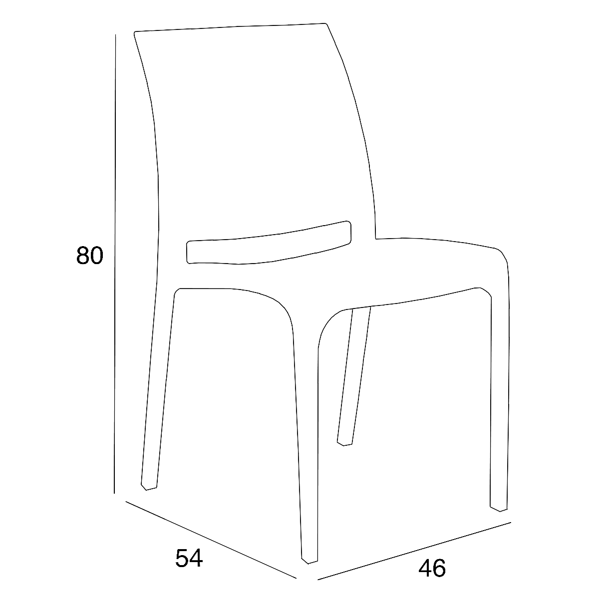 Sedia Volga da esterno bianca